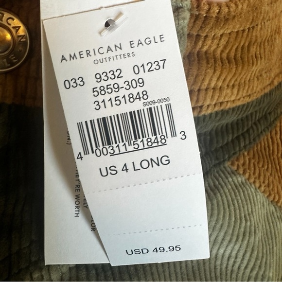 American Eagle Outfitters corduroy Multi-Color Mini Skirt Size 4 NWT - Picture 3 of 5